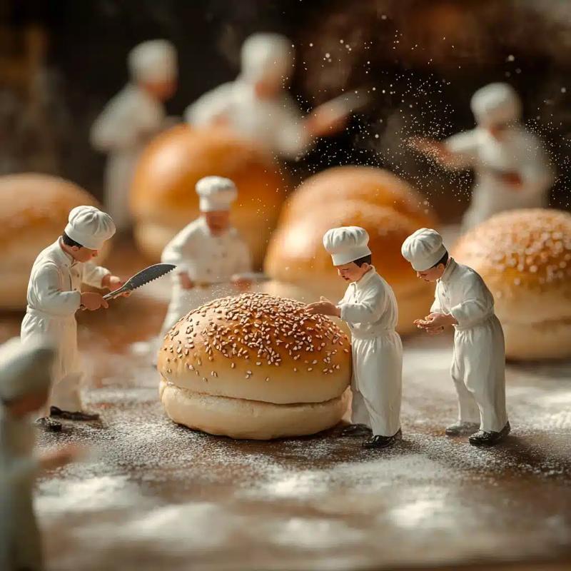 Miniature Chefs Baking Buns