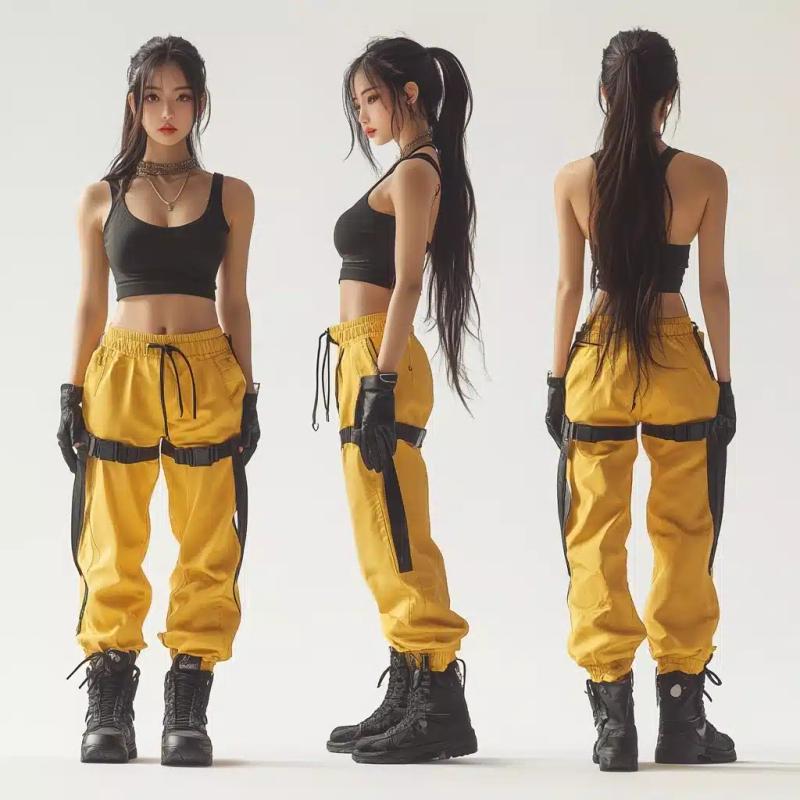 Realistic Female Singer Pose