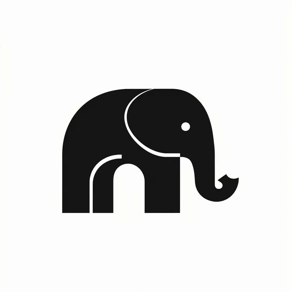 Abstract Elephant Skate Logo