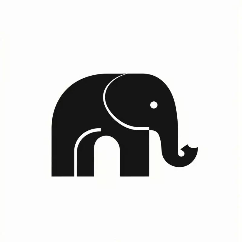 Abstract Elephant Skate Logo
