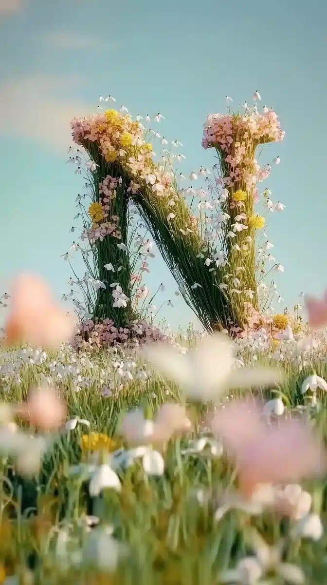 Grass Letters N and L