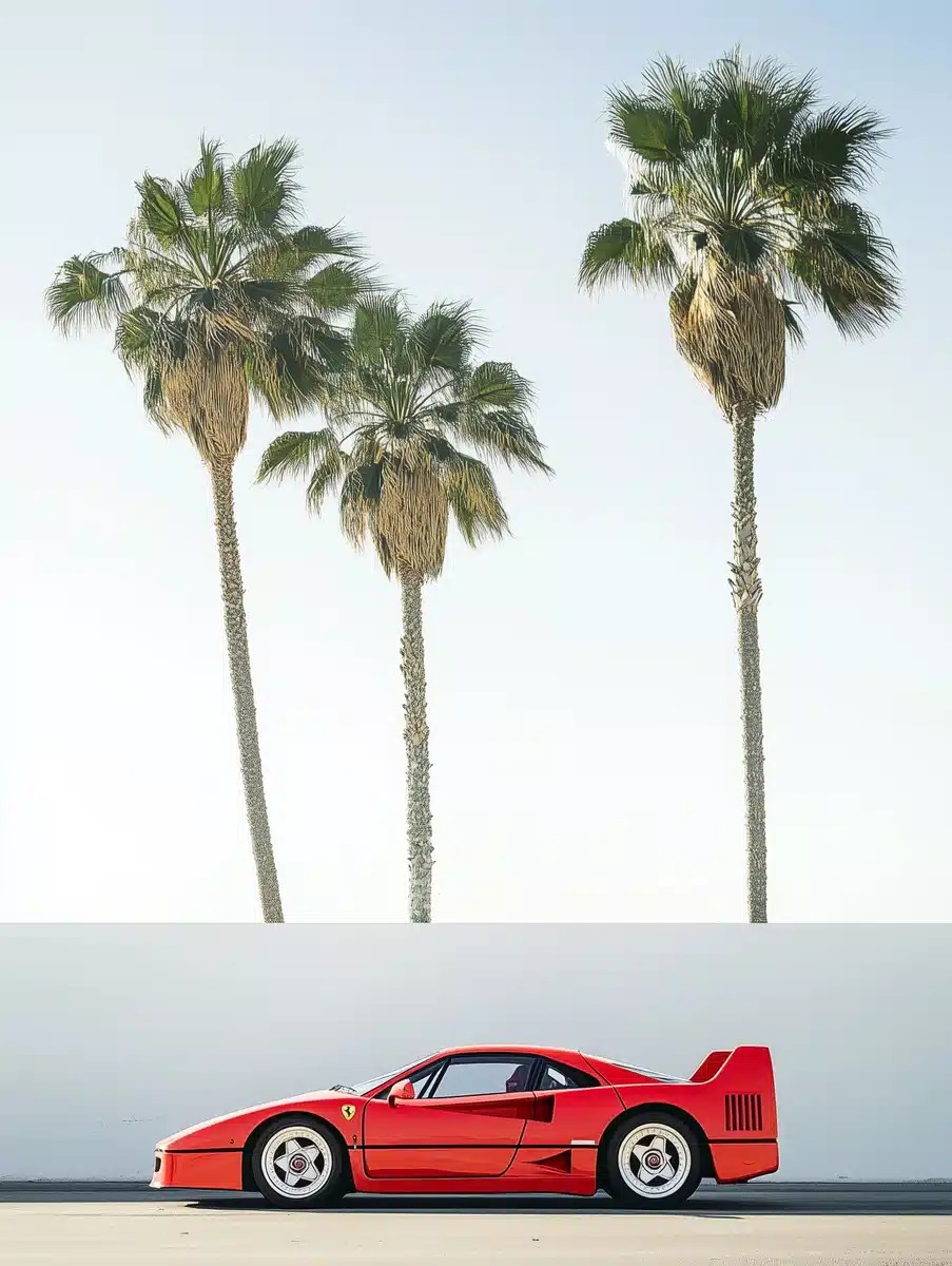 Ferrari F40 Minimalist Scene