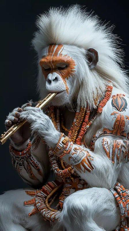 Zulu Ape Warrior Sculpture