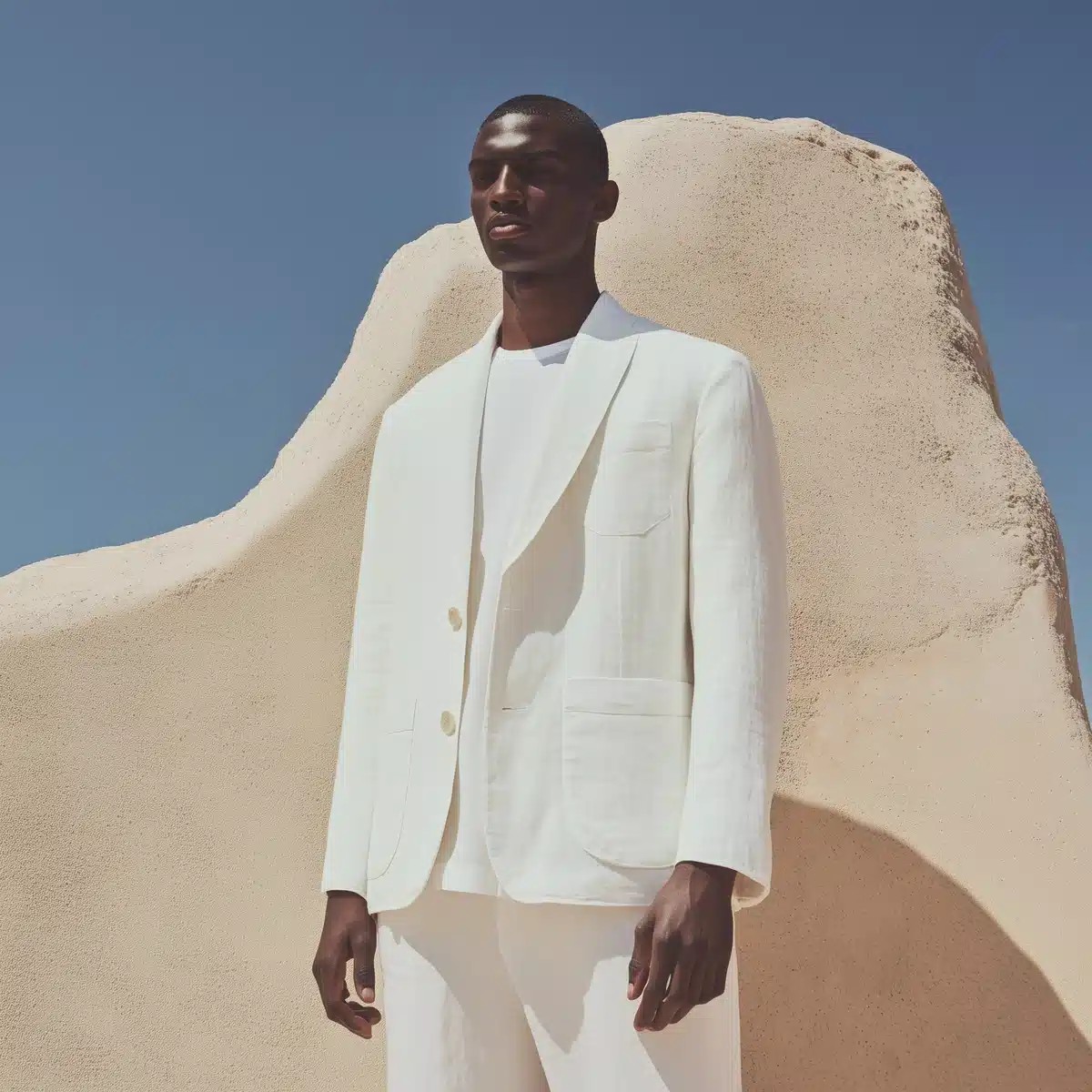 Minimalist Deconstructed White Jacket