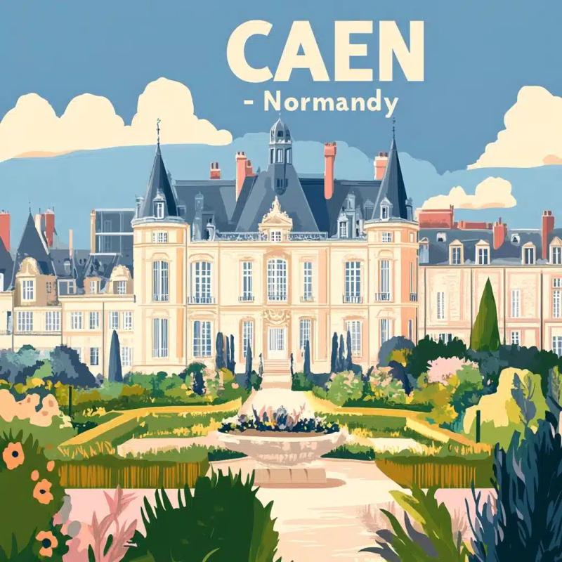 Minimalist Travel Poster Palace de Longueill