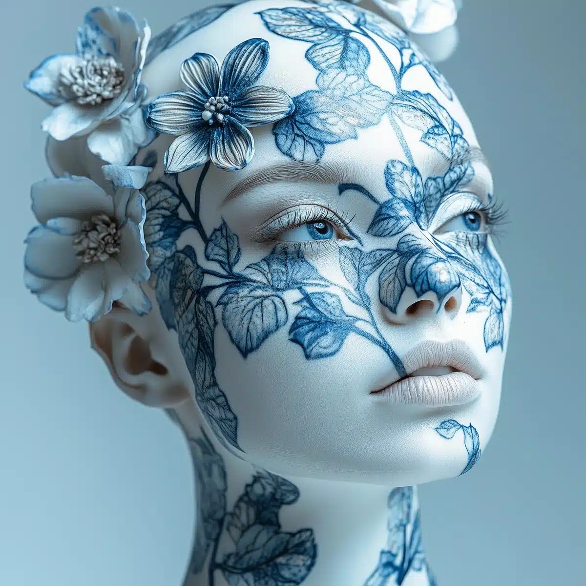 Porcelain Floral Body Art
