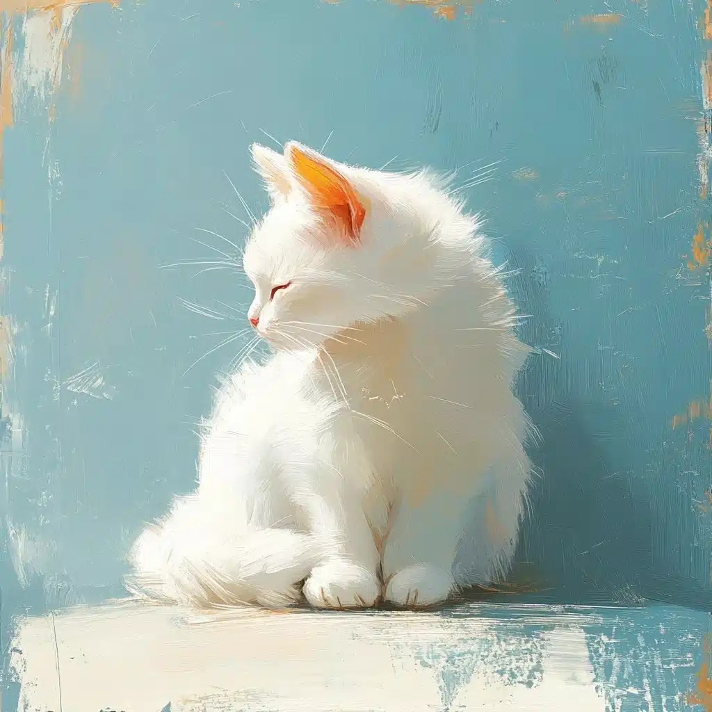 Monet-Style Cat Portrait
