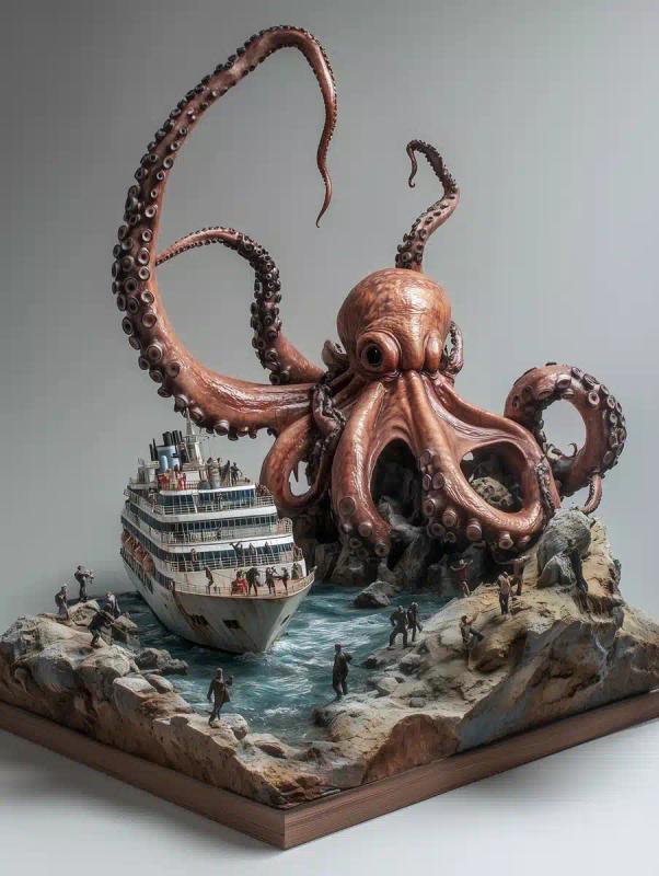 Octopus Attack Model Scene