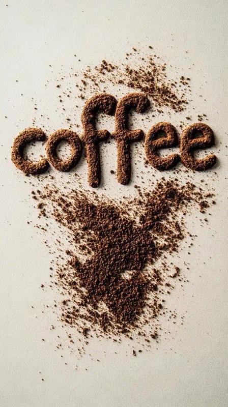Coffee Grounds Typography