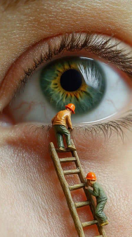 Macro Photography of Eyelash Workers