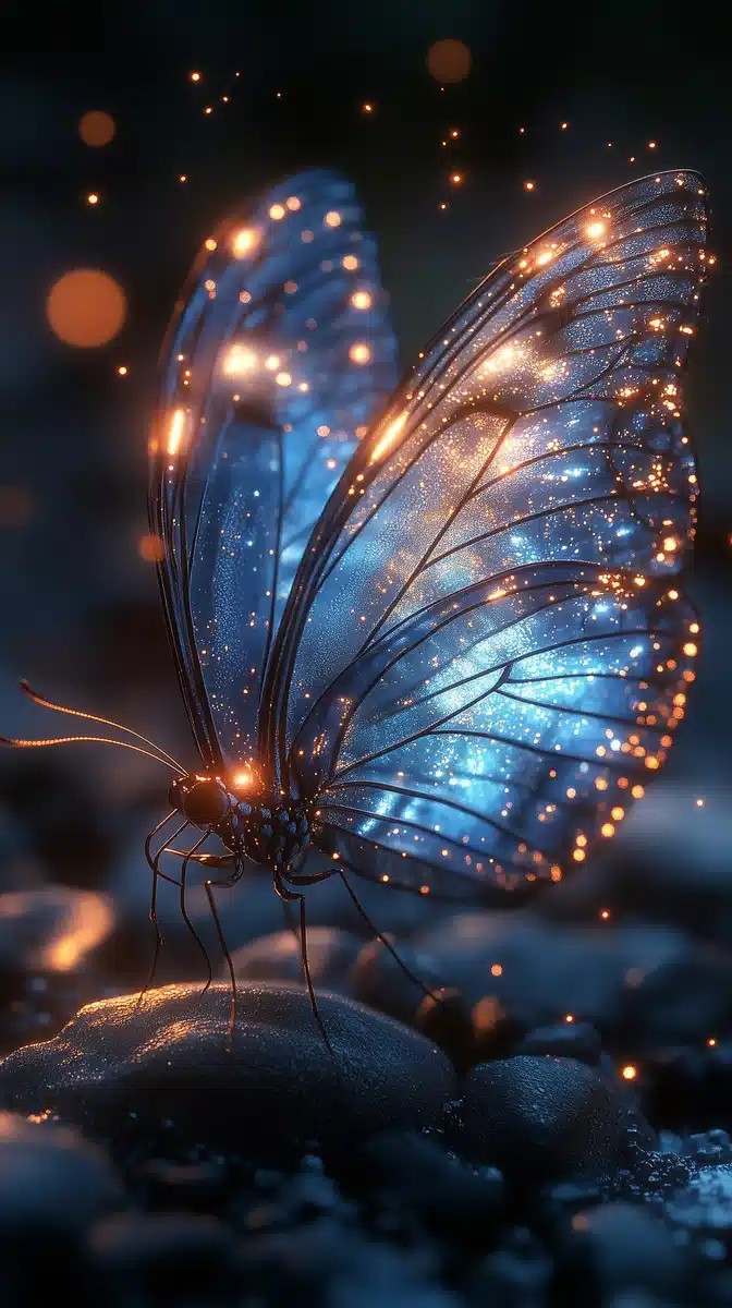 Futuristic Butterfly in Light