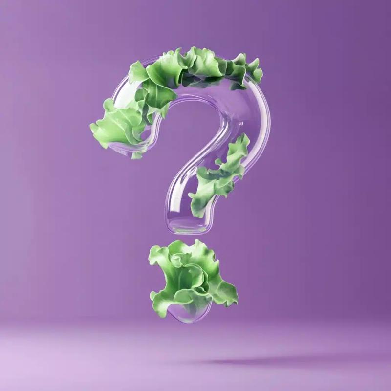 3D Glass Question Mark Display