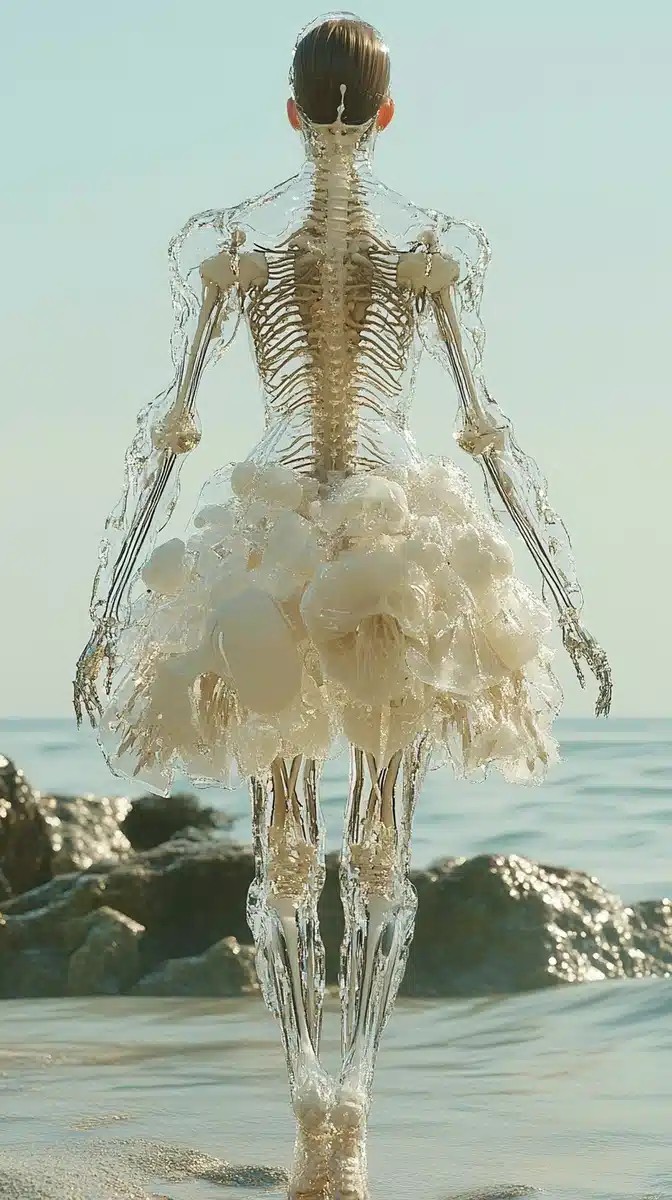 Cyborg Dress with Transparency