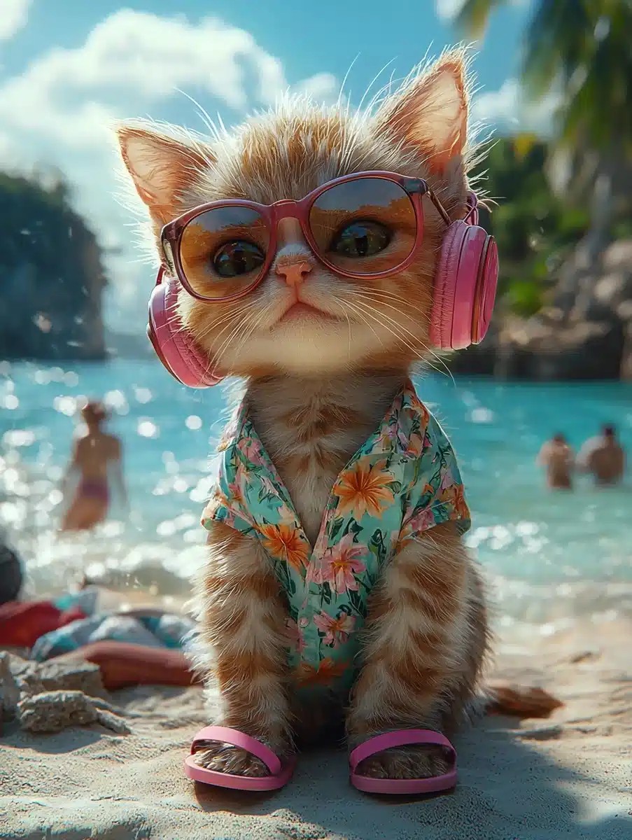 Tropical Cat in 3D