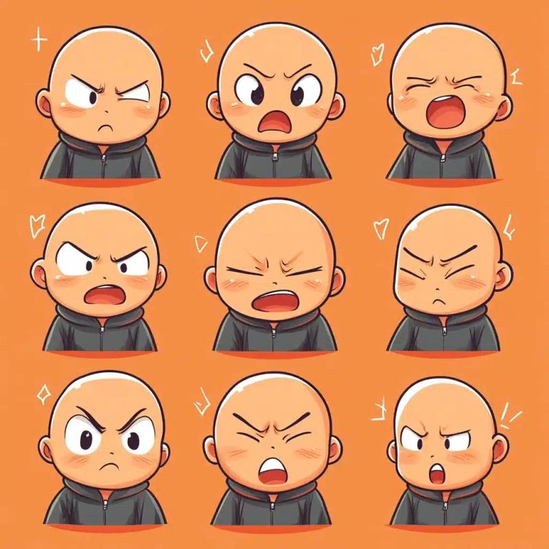 Mischievous Boy Emoticons Matrix