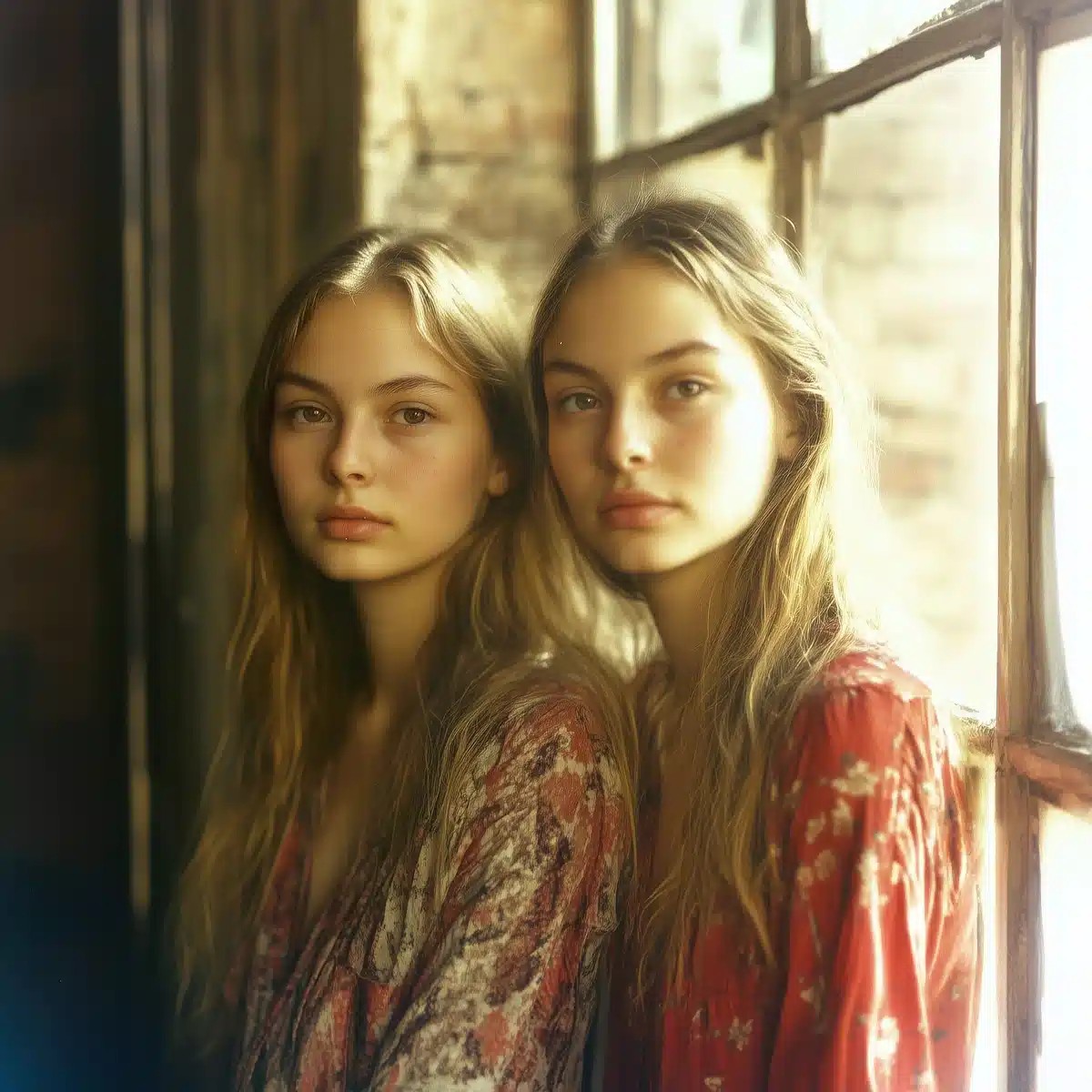 Vintage Twins in Urban Setting
