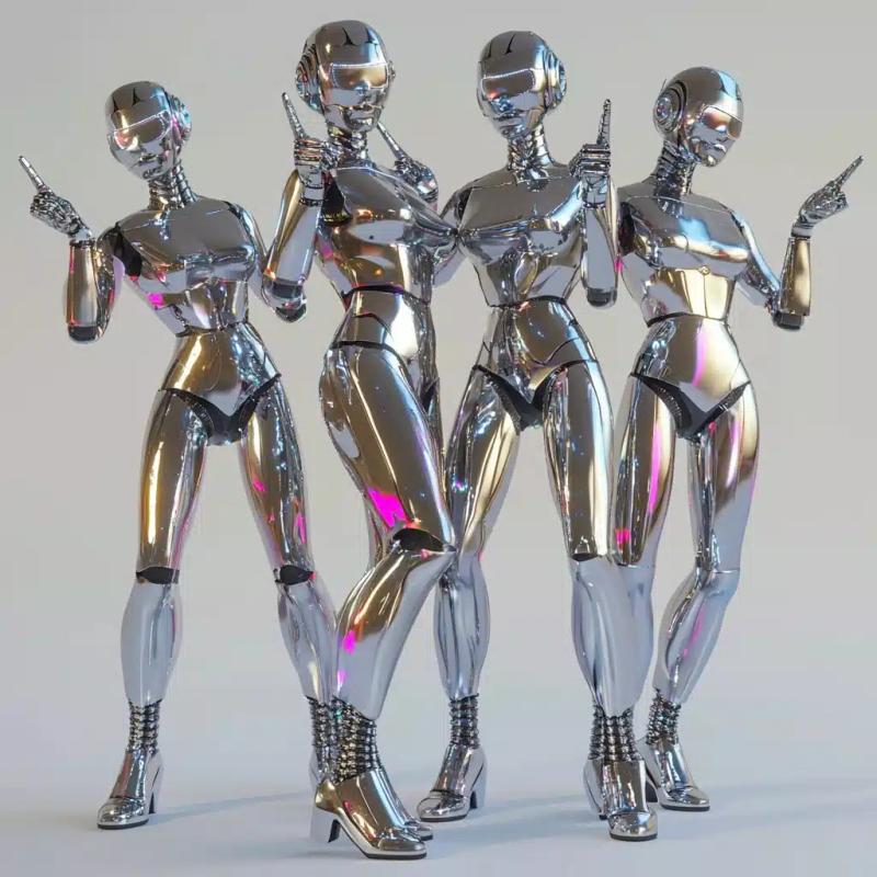 Retro-Futuristic Robots Dance