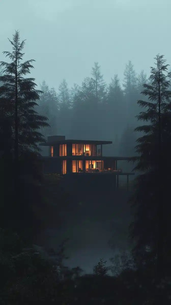 Modern Cabin in Forest