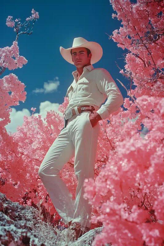 Retro Futurism Cowboy Collage