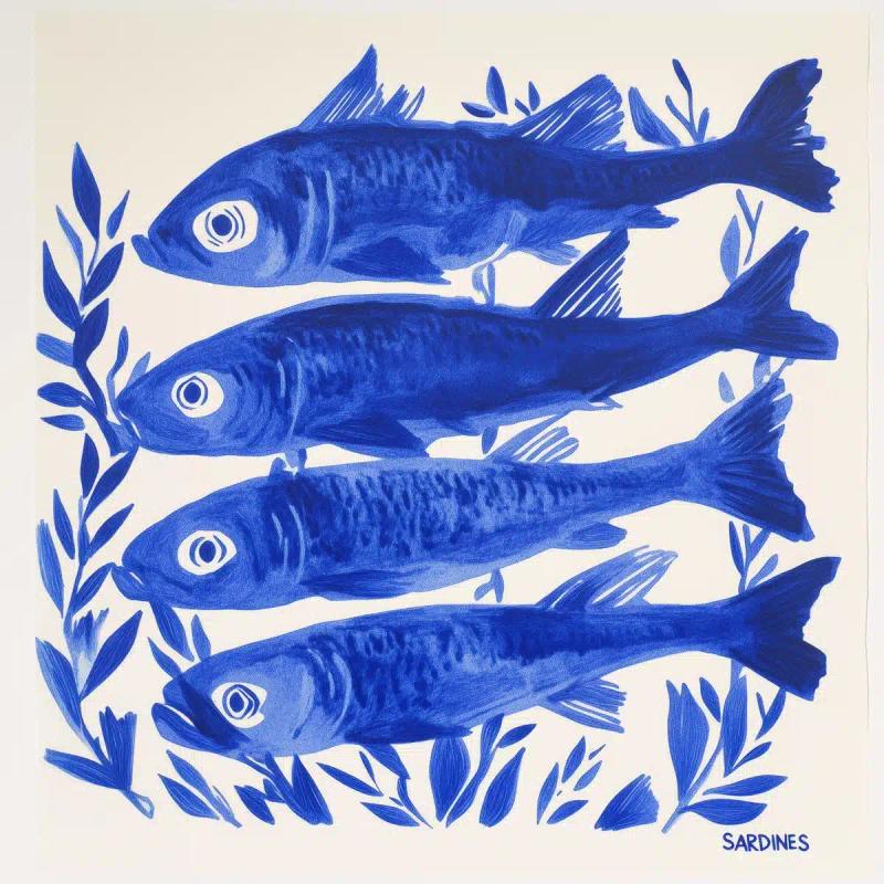Matisse-Style Sardines Print
