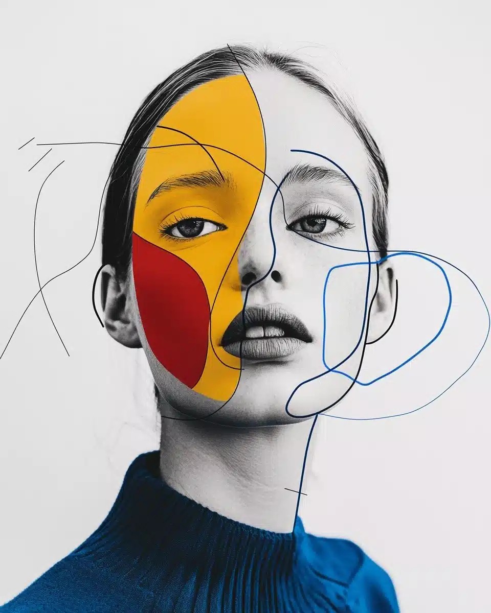 Nordic Model with Line Art
