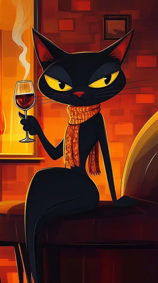 Vintage Cartoon Jazz Cat