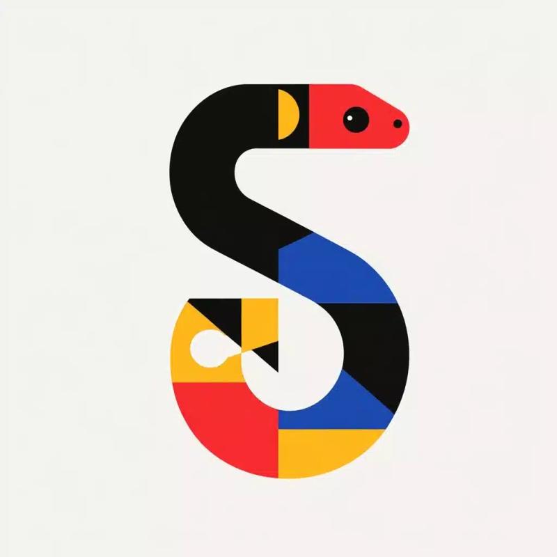 Vector Snake in Bold Style