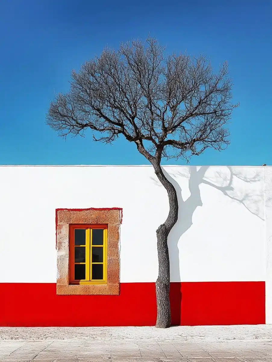 Colorful Minimalist House Wall