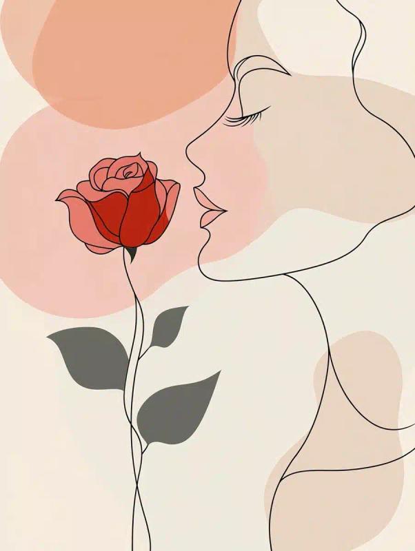 Minimalist Love Illustration