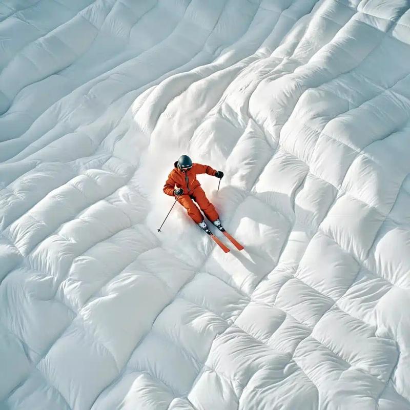 Surreal Skier on Comforter