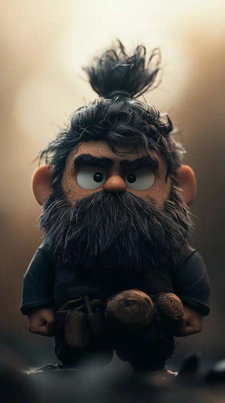 3D Pixar Viking Carpenter