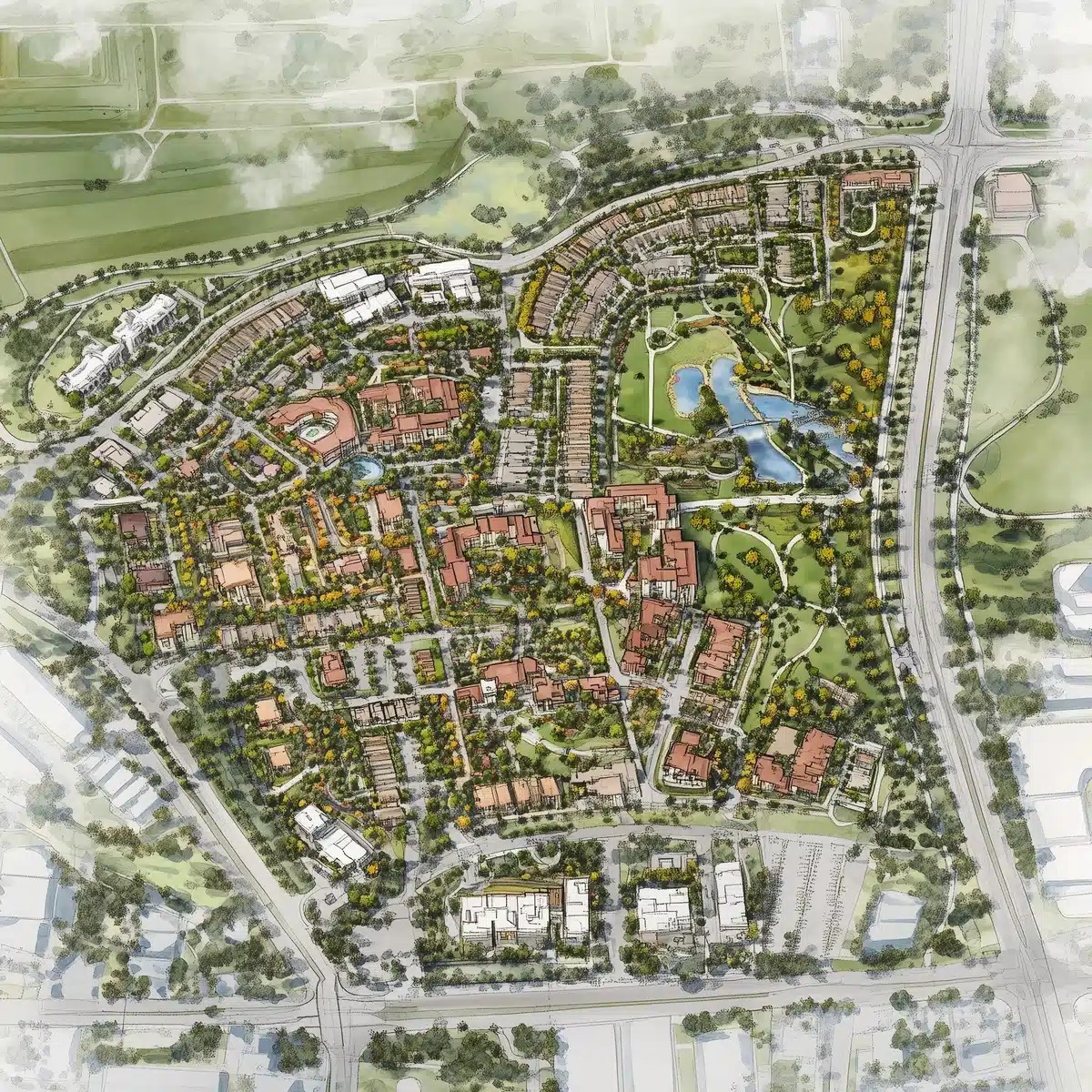 Aerial View of New Urbanism