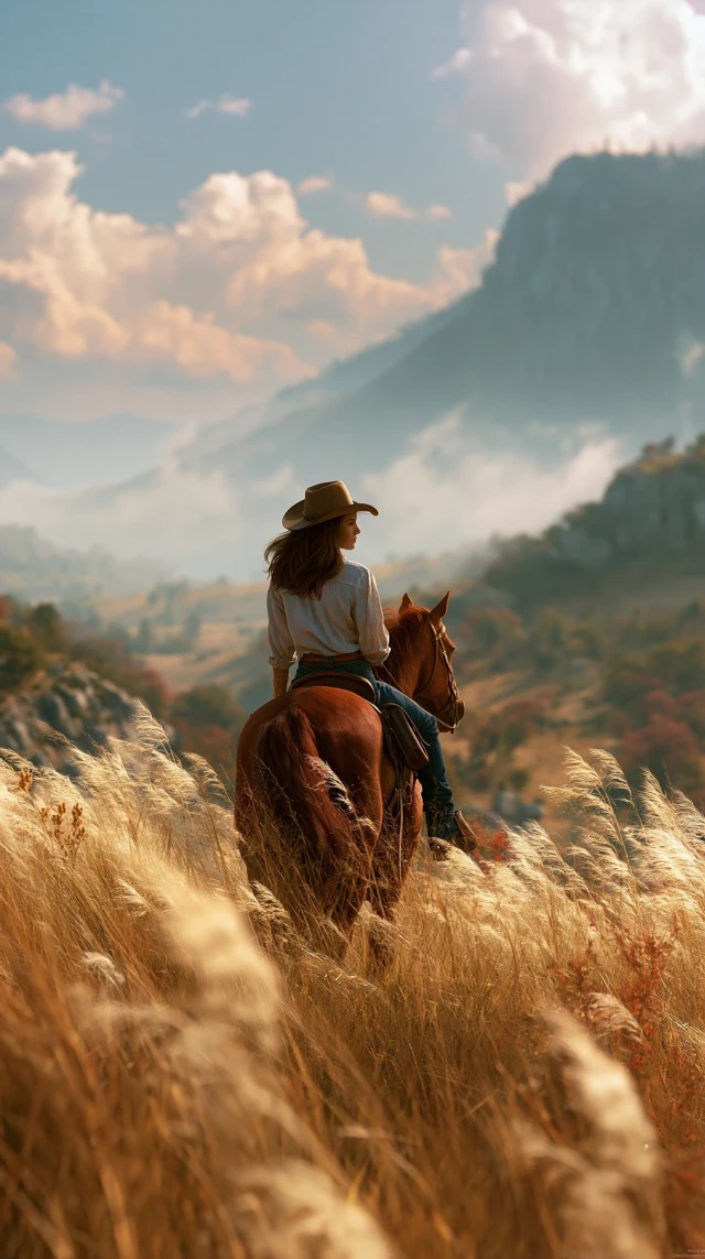 Cowgirl on Horse