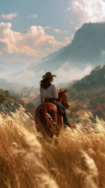 Cowgirl on Horse