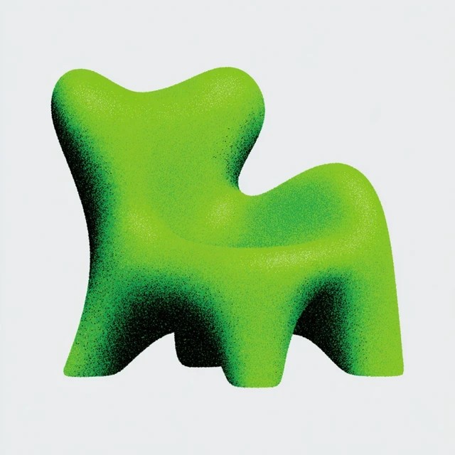 Abstract Garden Chair Illustration