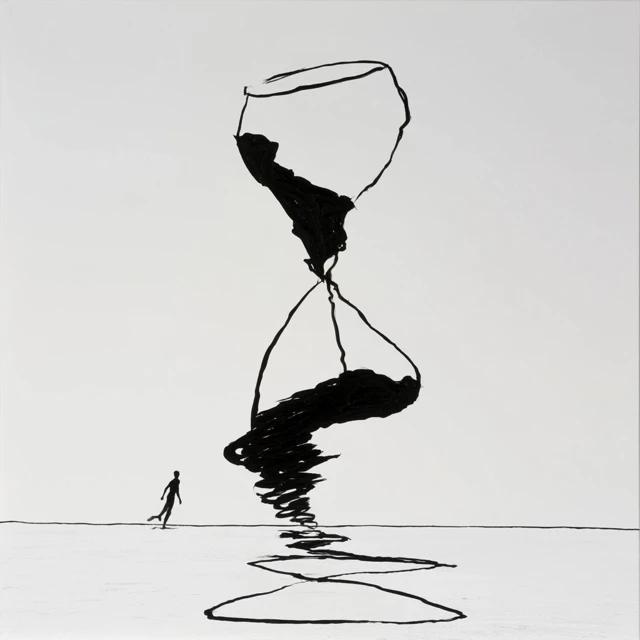Mixed Sand and Mercury Hourglass