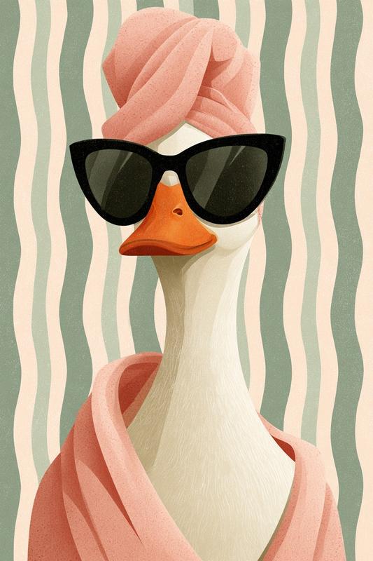 Minimalist White Duck