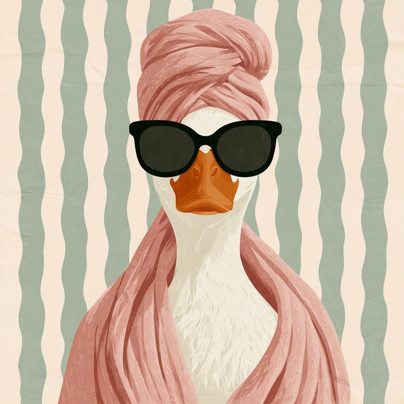 Minimalist Duck Illustration