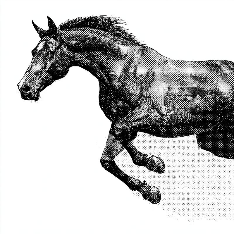 Jumping Horse Illustration