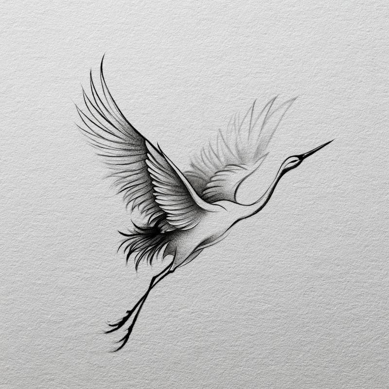 Crane Tattoo Idea