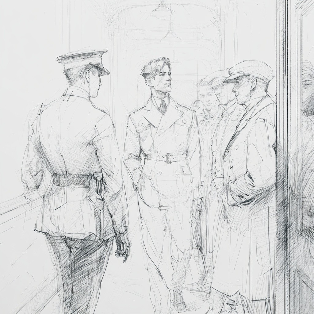 Encounter in University Hallway