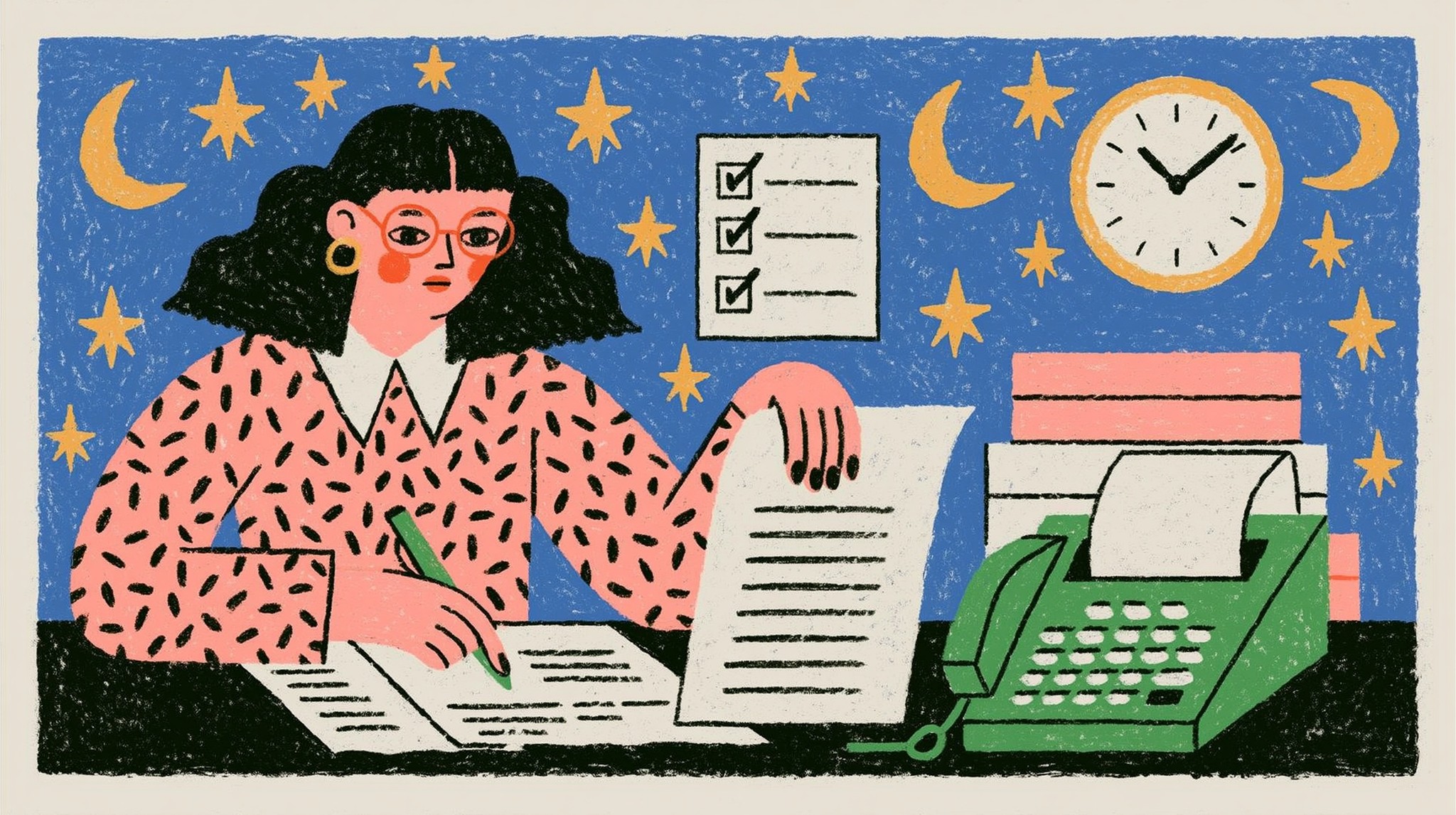 Office Scene Illustration