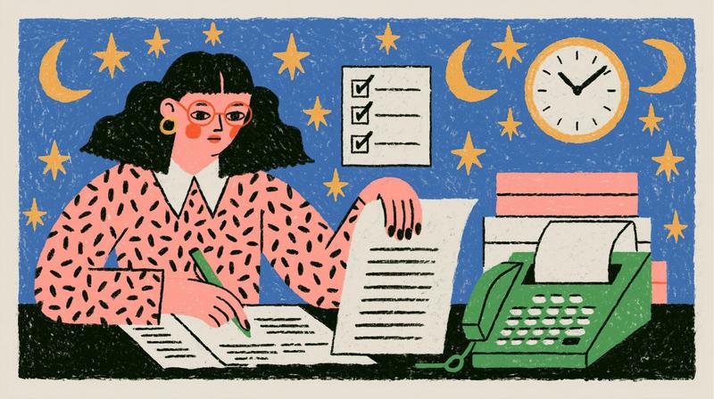 Office Scene Illustration
