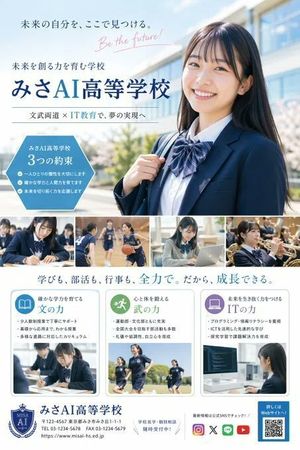 日本高中招生宣传册设计