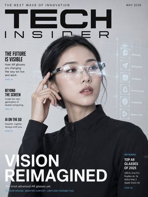 AR 智能眼镜科技杂志封面