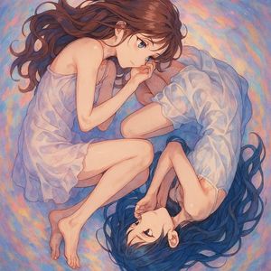 动漫阴阳双子少女