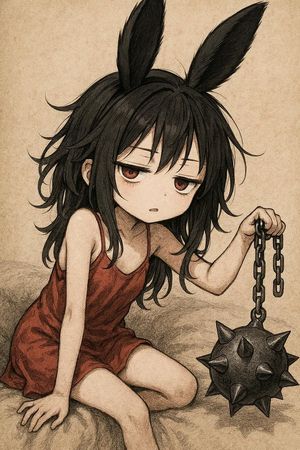 受审查的兔女战士素描