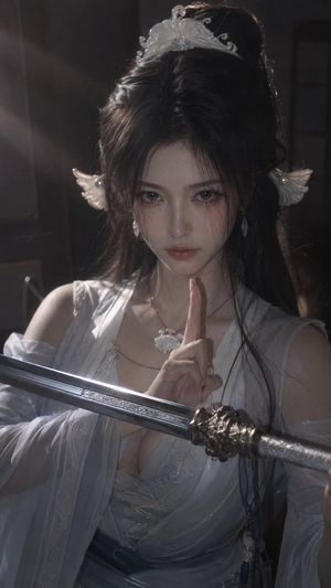 电影感仙侠女剑客肖像