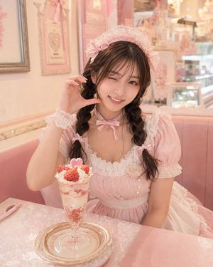 柔和色调女仆咖啡厅肖像