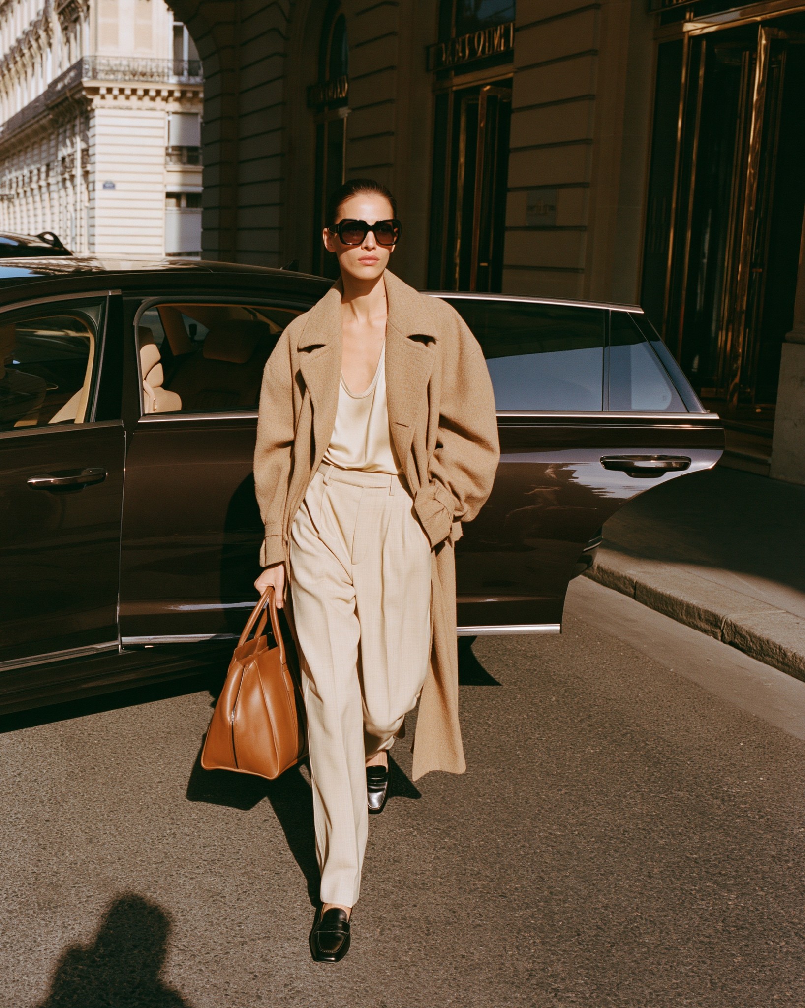 Off Duty THE DEPARTURE woman leaving luxury hotel at...